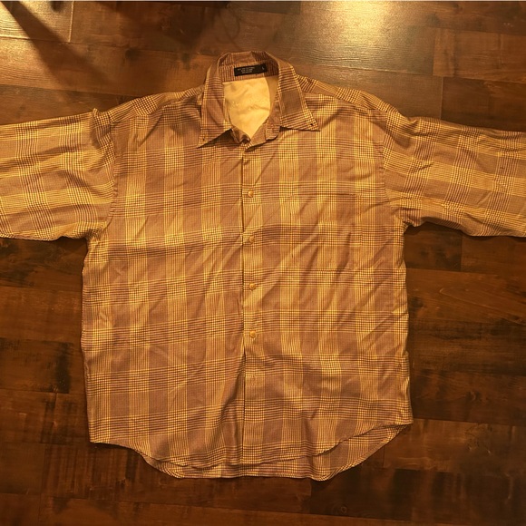 Yellow Plaid Johnny Walker Button Down - Picture 1 of 2